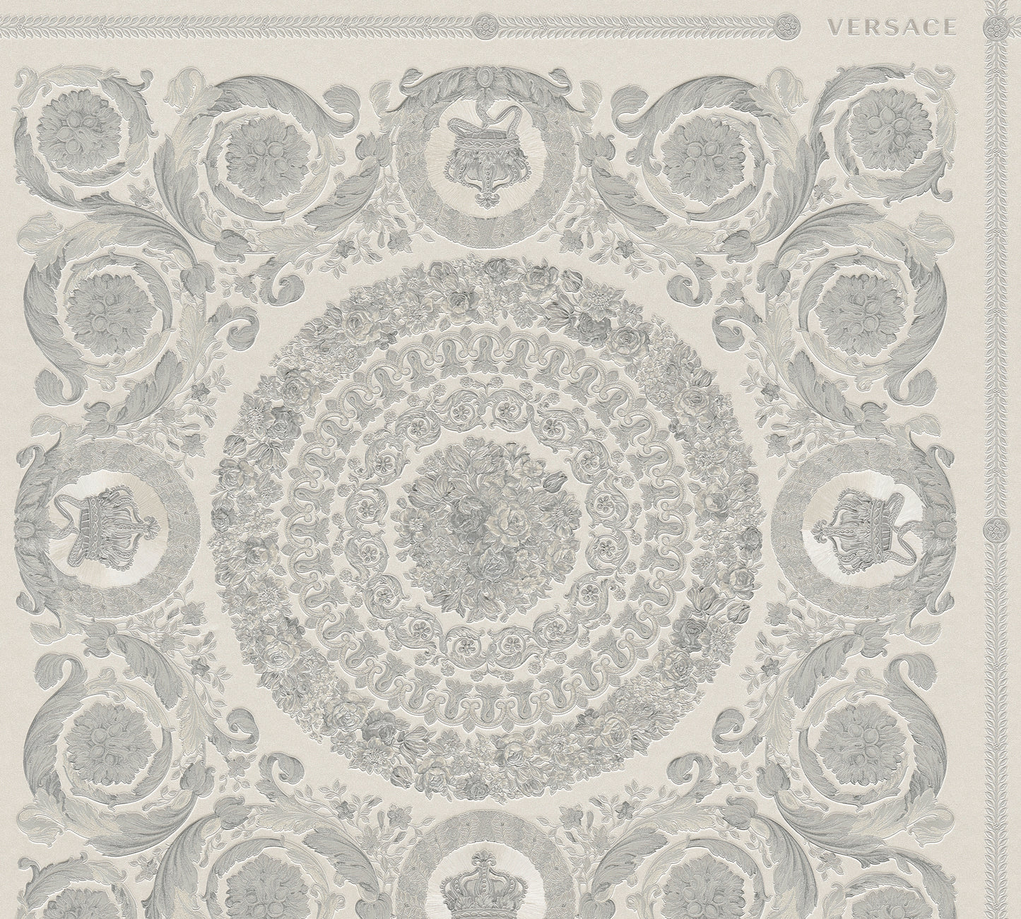 Versace Home Barocktapete Silber 370555 Luxus Vlies Designertapete Tapete Design