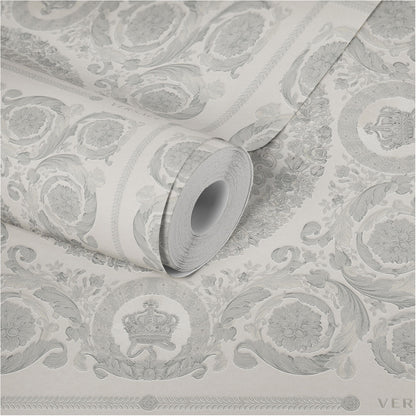 Versace Home Barocktapete Silber 370555 Luxus Vlies Designertapete Tapete Design