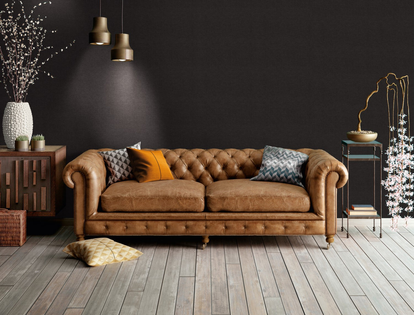 A.S. Création Tapete Antigua 371781 Schwarz Vlies Wandtapete Unitapete matt