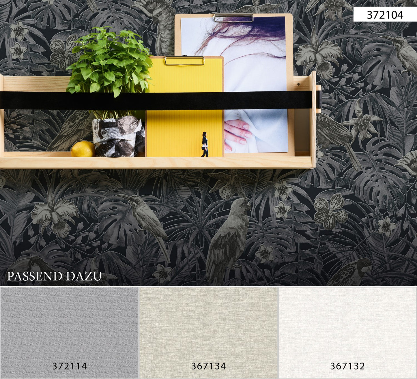 Dschungeltapete Grau Vliestapete 372104 Wandtapete A.S. Création Tapete