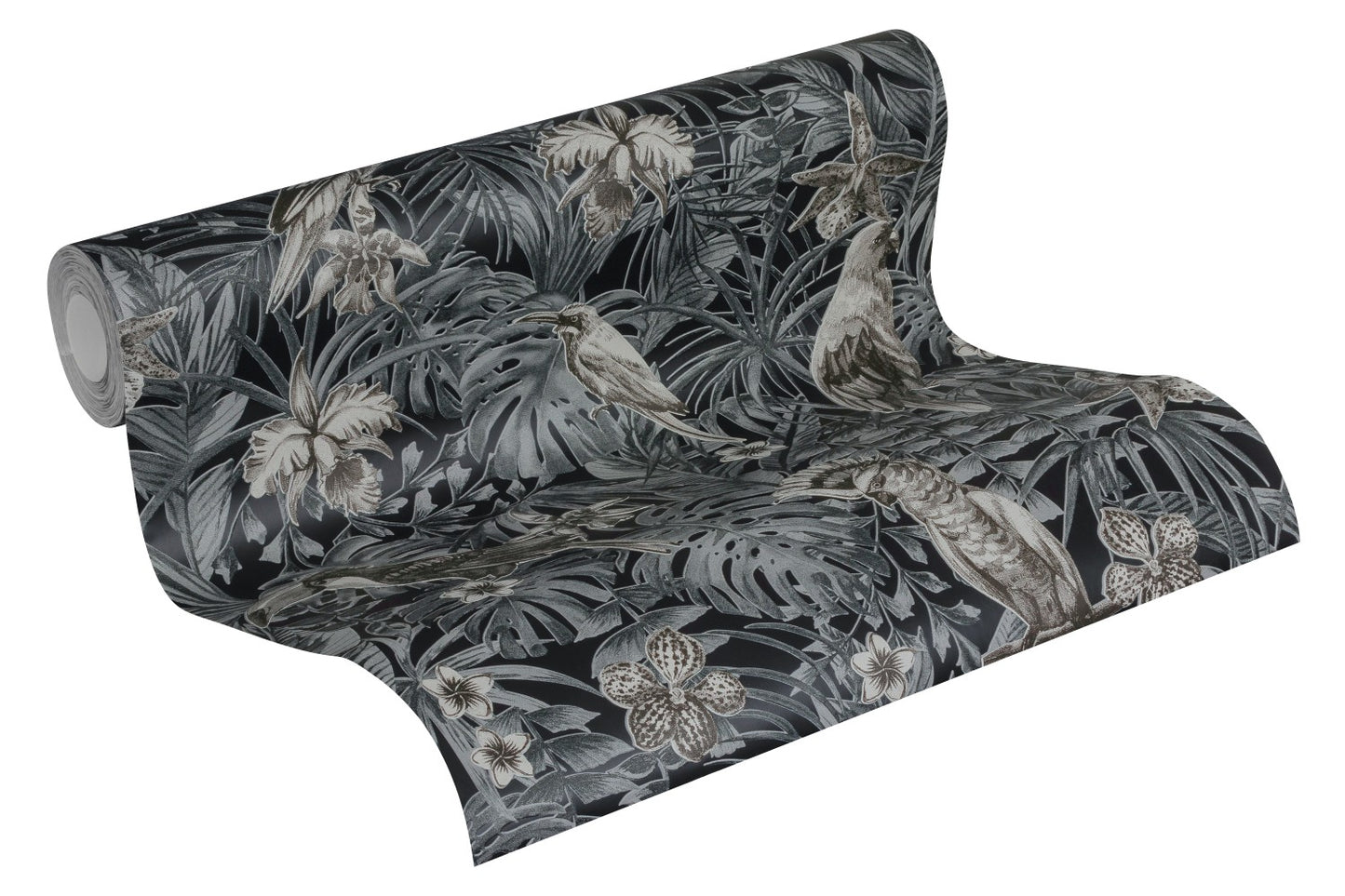 Dschungeltapete Grau Vliestapete 372104 Wandtapete A.S. Création Tapete