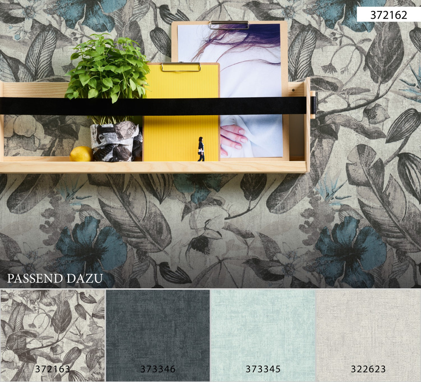 Blumentapete Blau Vliestapete 372162 Wandtapete A.S. Création Tapete