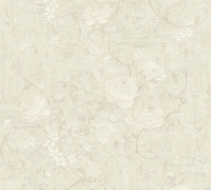 Blumentapete Grau Vliestapete 372244 Wandtapete A.S. Création Tapete