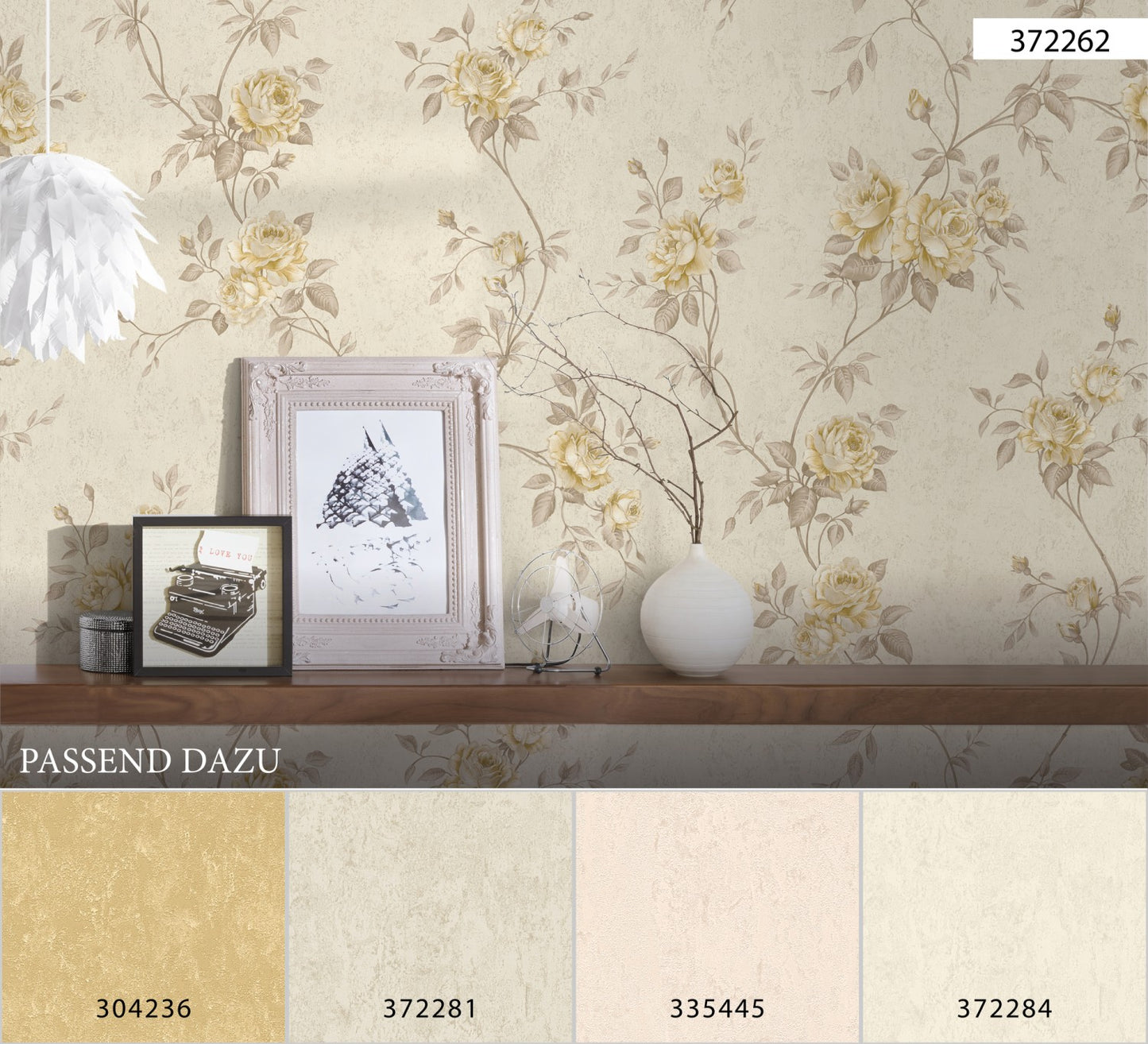 Blumentapete Beige Vliestapete 372262 Wandtapete A.S. Création Tapete