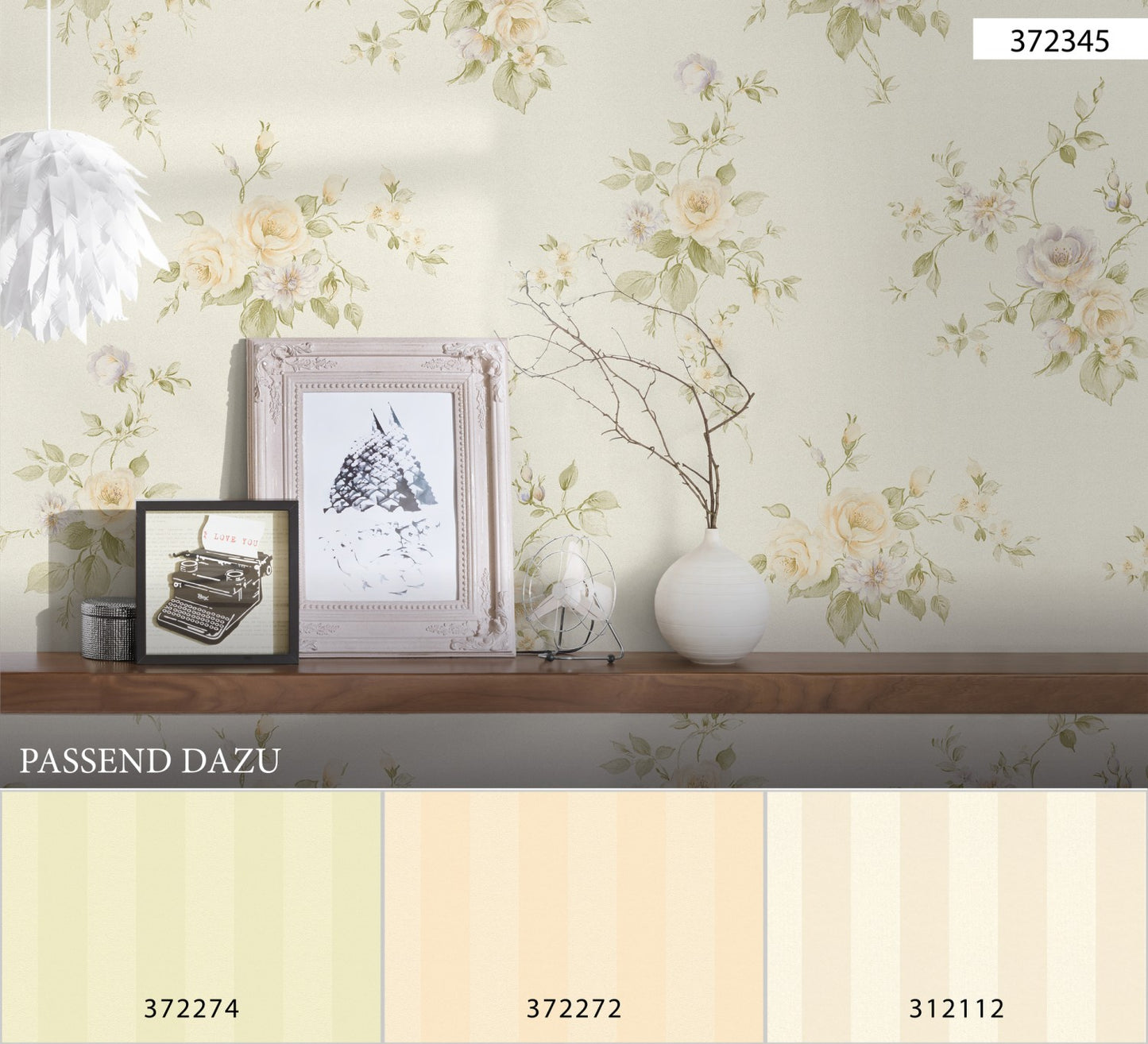 Blumentapete Creme Vliestapete 372345 Wandtapete A.S. Création Tapete