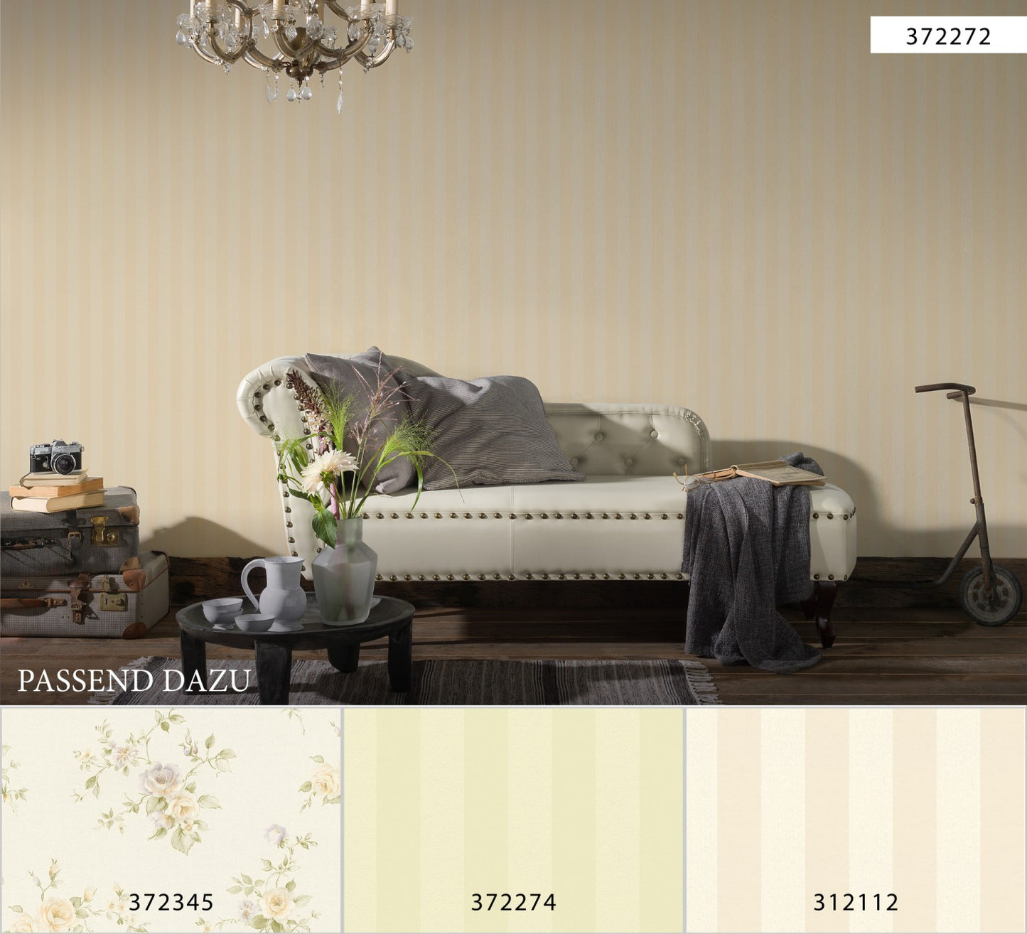 Blumentapete Creme Vliestapete 372345 Wandtapete A.S. Création Tapete