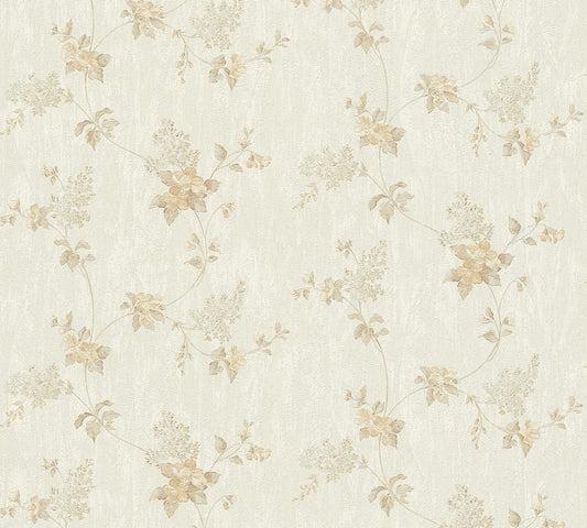 Blumentapete Beige Papiertapete 372529 Wandtapete A.S. Création Tapete