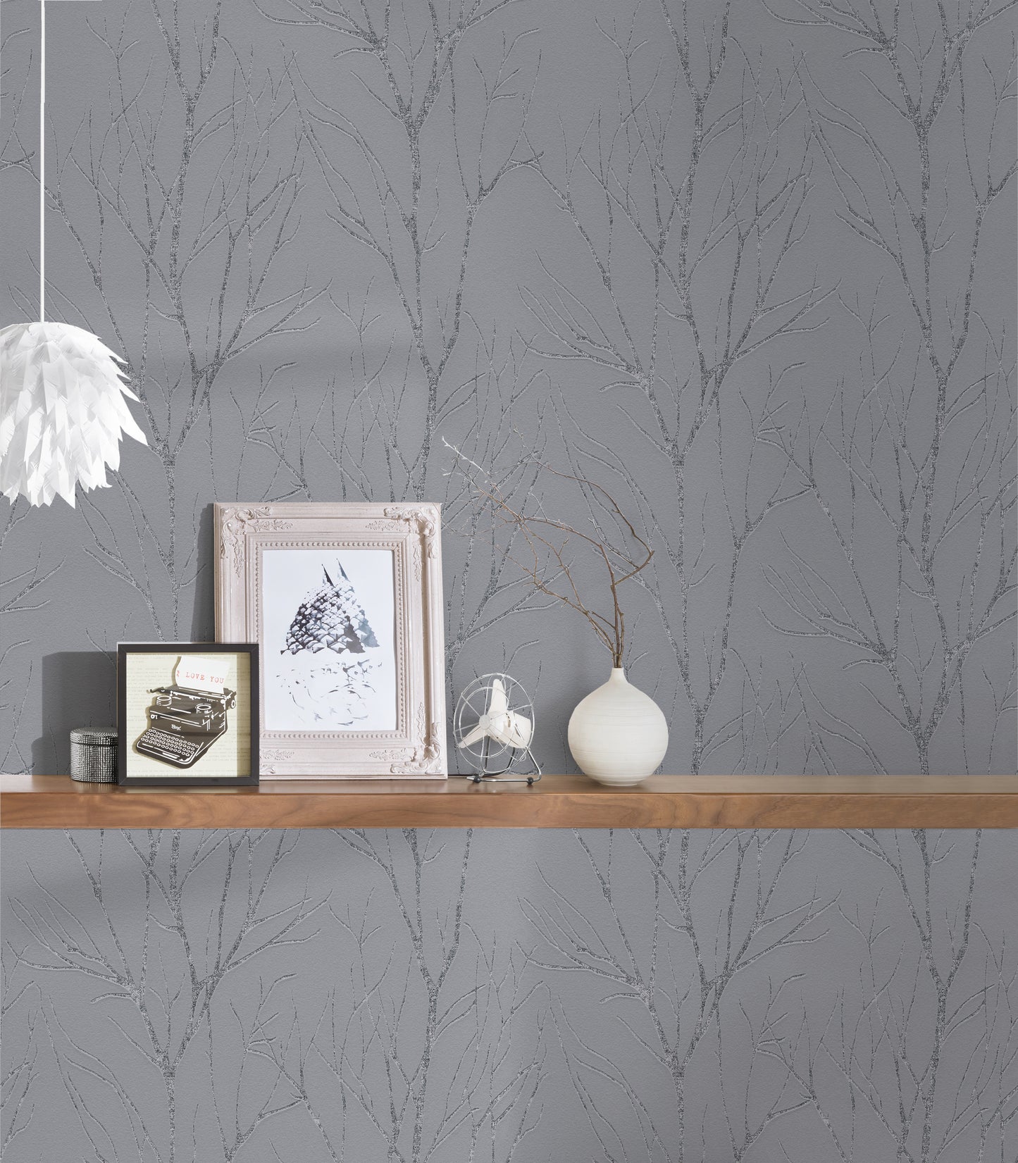 A.S. Création Waldtapete Wald Grau 372601 Tapete Blooming Wandtapete Tapete