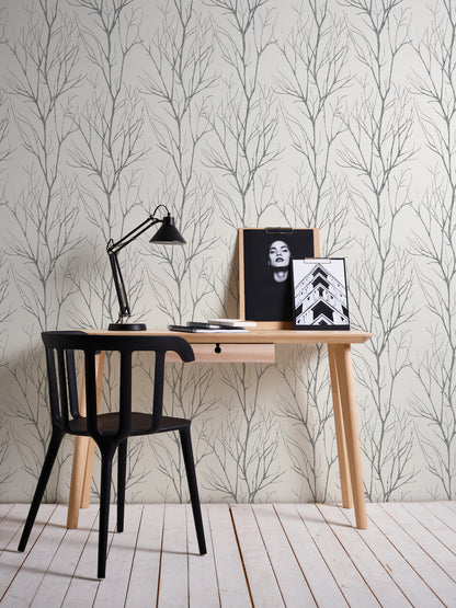 A.S. Création Tapete Attractive 2 372604 Weiß Wald Wandtapete Vlies Vliestapeten