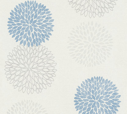 A.S. Création Blumentapete Blumen floral Blau 372642 Tapete Blooming Wandtapete