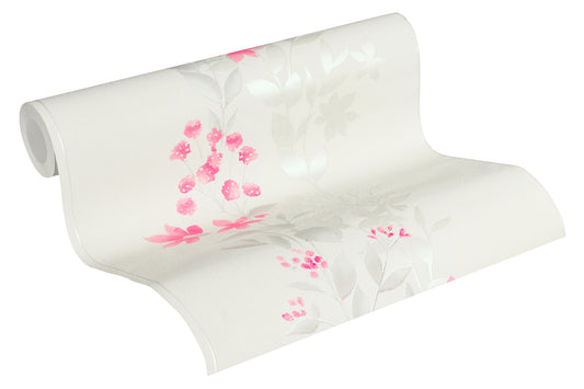 A.S. Création Blumentapete Blumen Grau 372664 Wandtapete Vlies Rolle Tapete