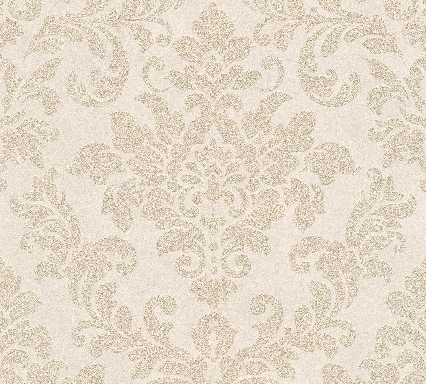 Livingwalls Barock Vintage Vinyl Tapete Trendwall Beige Glitzer Creme Wandtapete
