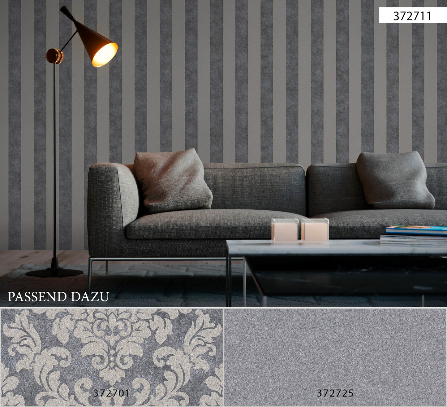 Livingwalls Streifen Vinyl Tapete Trendwall Schwarz Glitzer Wandtapete