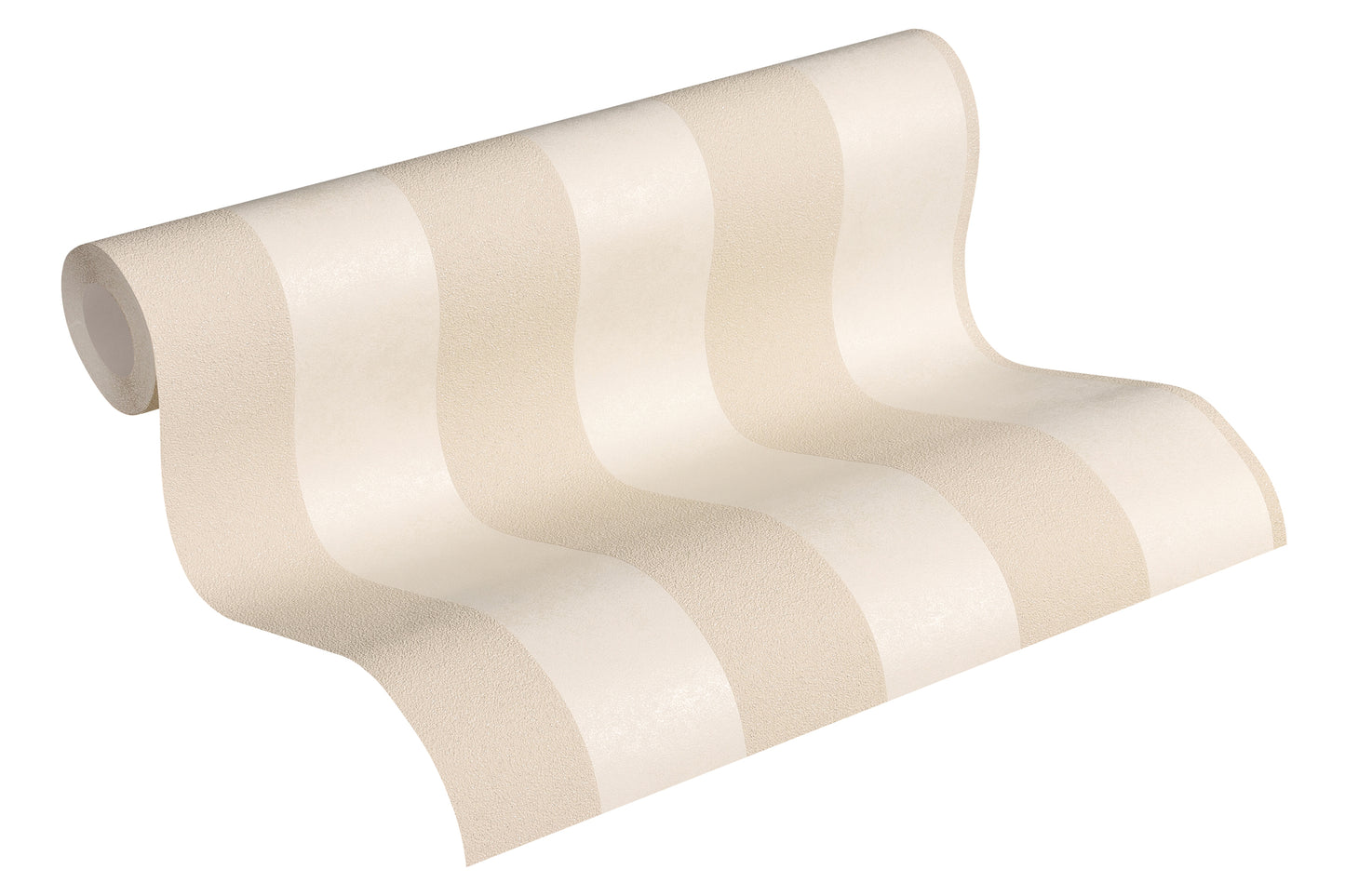 Livingwalls Streifen Vinyl Tapete Trendwall Beige Glitzer Streifentapete