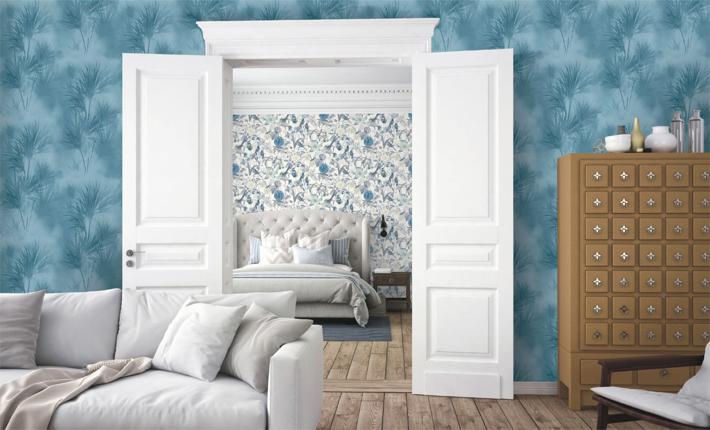 Dschungeltapete Blau Vliestapete 372754 Wandtapete A.S. Création Tapete