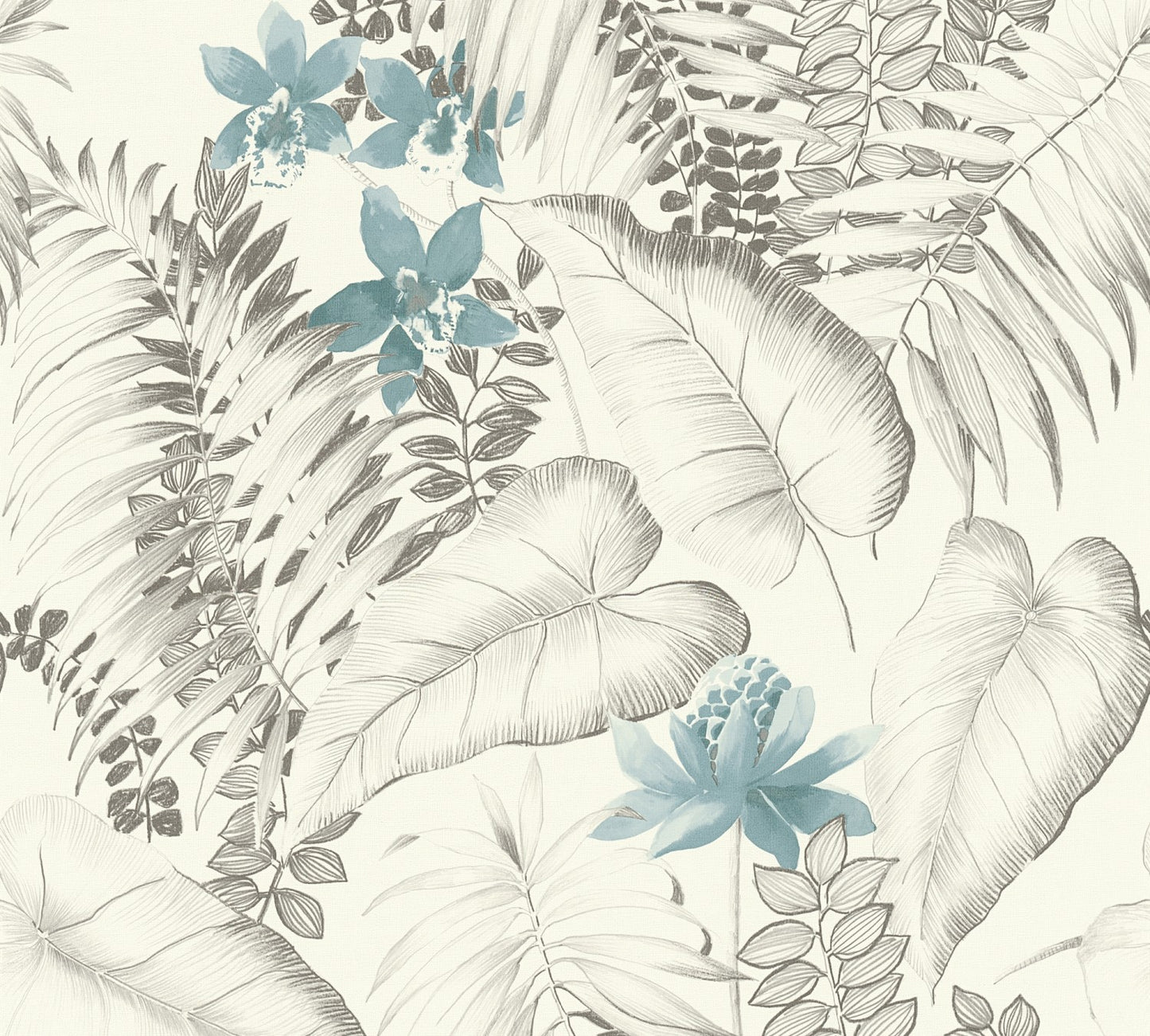 Blumentapete Blau Vliestapete 372792 Wandtapete A.S. Création Tapete