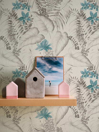 Blumentapete Blau Vliestapete 372792 Wandtapete A.S. Création Tapete