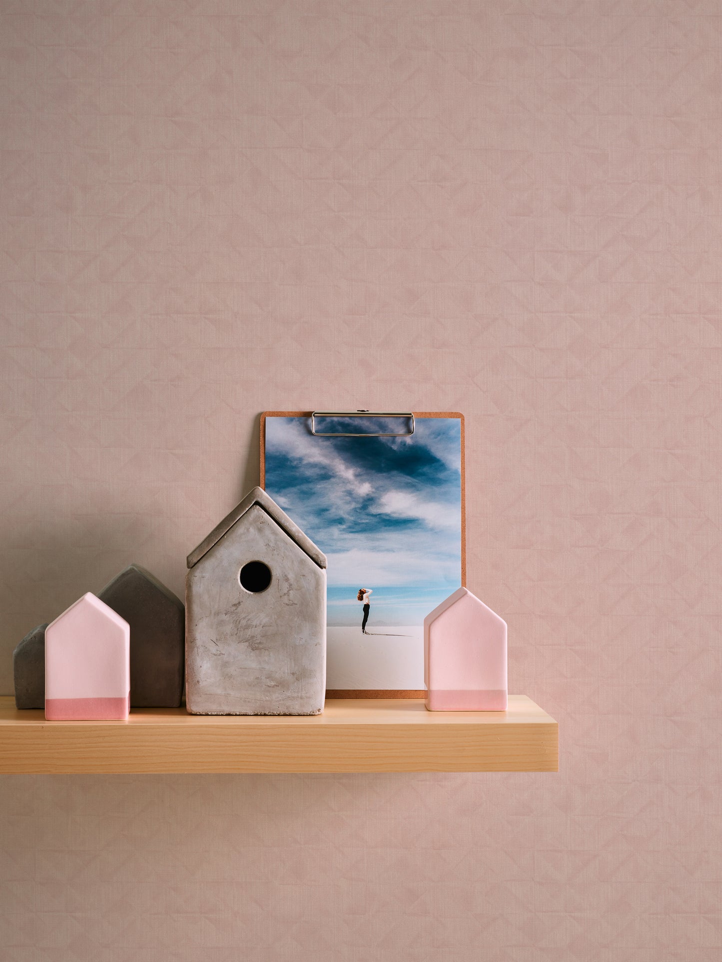 A.S. Création Uni Vinyl Tapete Exotic Life Rosa geometrische Wandtapete