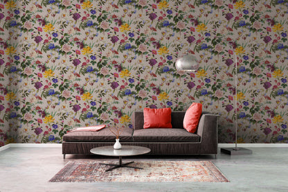 A.S. Création Designer Vinyl Tapete Jette Joop Bunt Blumen Wandtapete Design