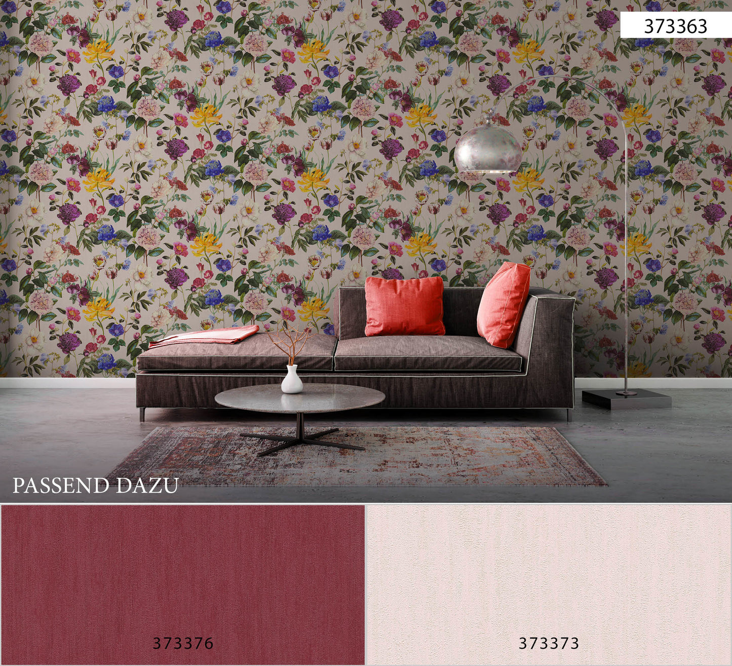 A.S. Création Designer Vinyl Tapete Jette Joop Bunt Blumen Wandtapete Design