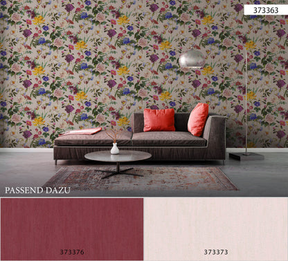 A.S. Création Designer Vinyl Tapete Jette Joop Bunt Blumen Wandtapete Design