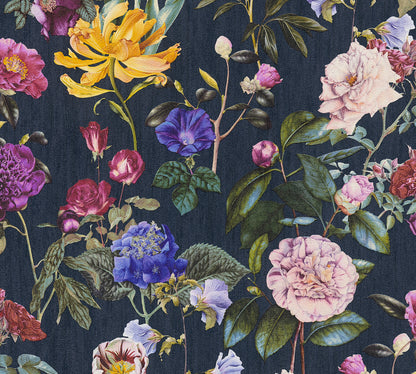 A.S. Création Designer Vinyl Tapete Jette Joop Blau Blumen Wandtapete Design
