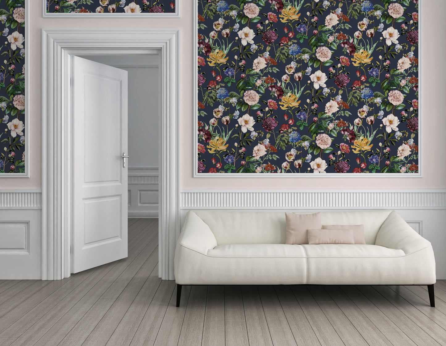 A.S. Création Designer Vinyl Tapete Jette Joop Blau Blumen Wandtapete Design