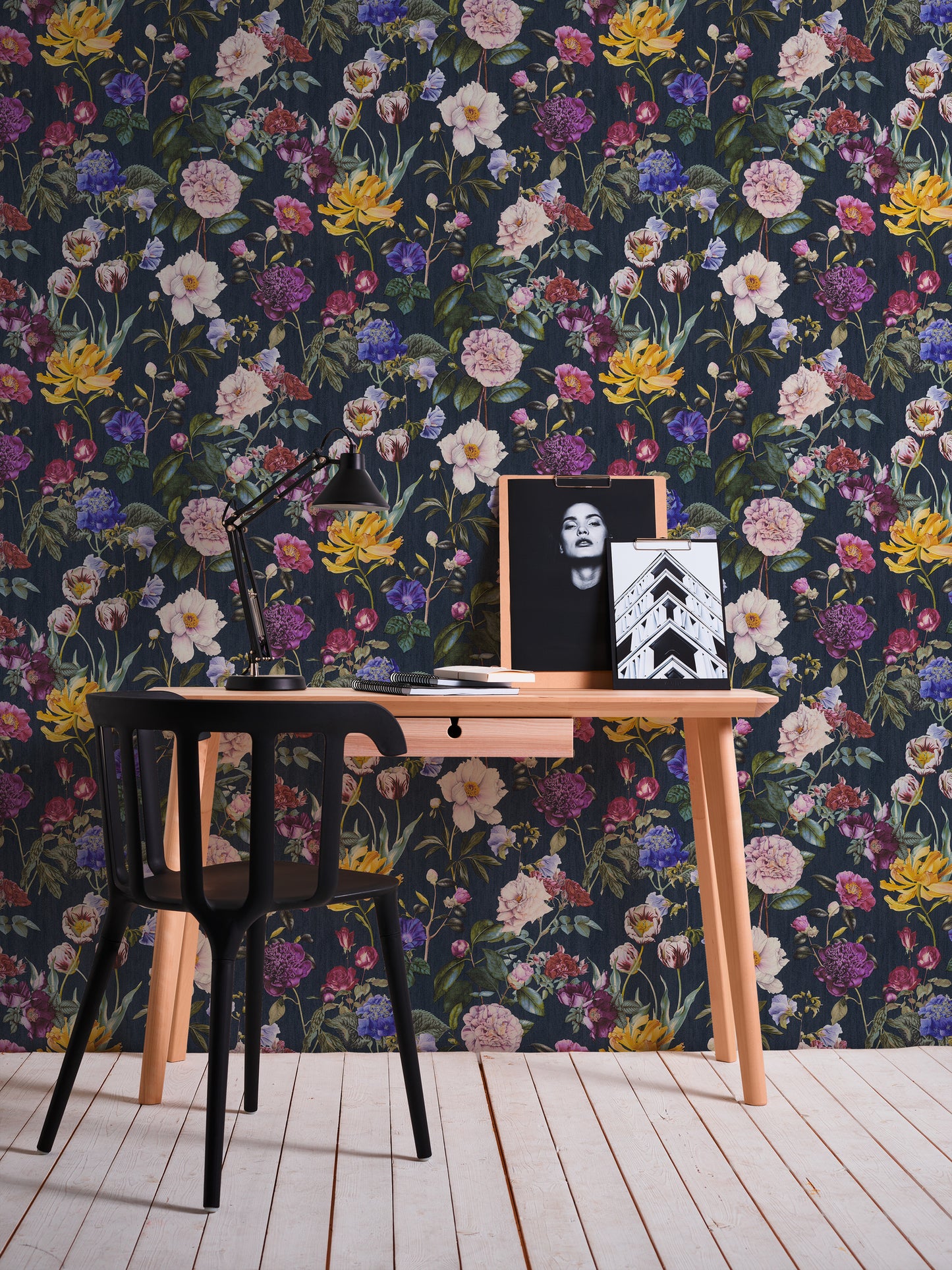 A.S. Création Designer Vinyl Tapete Jette Joop Blau Blumen Wandtapete Design
