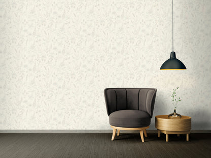 A.S. Création Designer Vinyl Tapete Jette Joop Beige Blumen Wandtapete Design