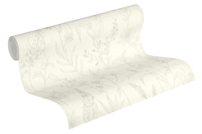 A.S. Création Designer Vinyl Tapete Jette Joop Beige Blumen Wandtapete Design