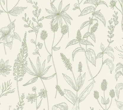 A.S. Création Designer Vinyl Tapete Jette Joop Grün Blumen Wandtapete Design