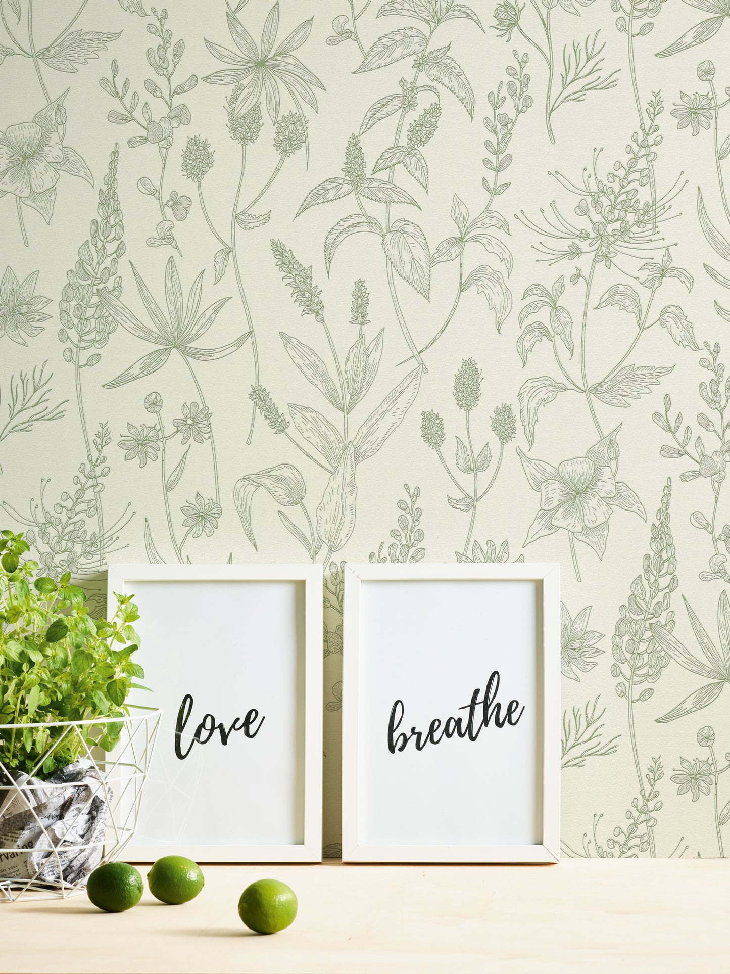 A.S. Création Designer Vinyl Tapete Jette Joop Grün Blumen Wandtapete Design