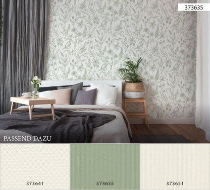 A.S. Création Designer Vinyl Tapete Jette Joop Grün Blumen Wandtapete Design