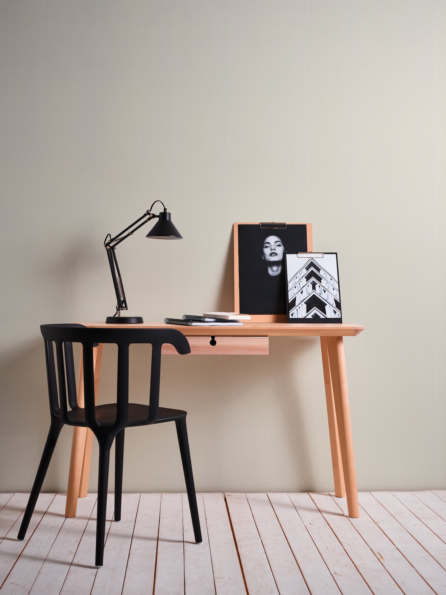 A.S. Création Designer Vinyl Tapete Jette Joop 5 Creme Uni Design Wandtapete