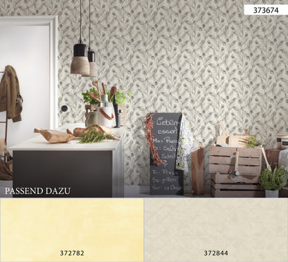 Blumentapete Grau Vliestapete 373674 Wandtapete A.S. Création Tapete