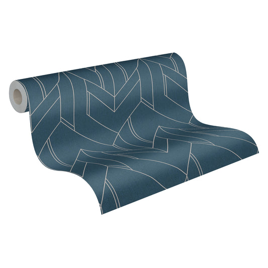 A.S. Création Geometrisch Blau 373695 Wandtapete Vlies Vlies Rolle Tapete VILLA