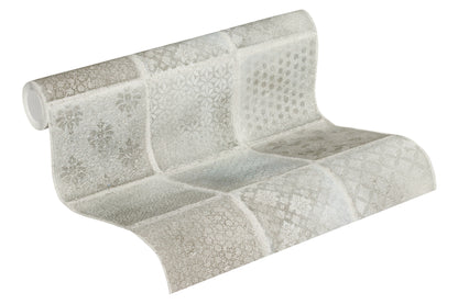 A.S. Création Fliesen Vinyl Tapete Neue Bude  2,Tropical Concre Beige Wandtapete