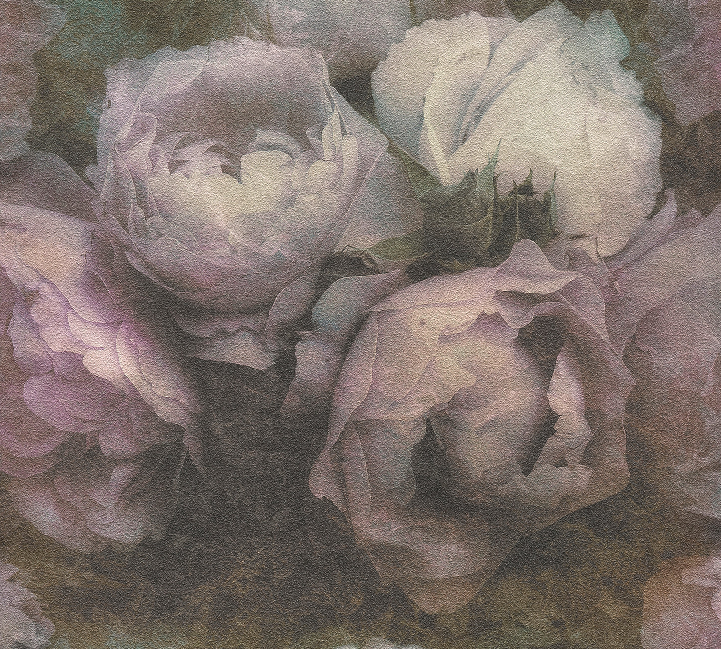 Livingwalls Blumen Vinyl Tapete New Walls Romantic Drea Violett Grau Wandtapete