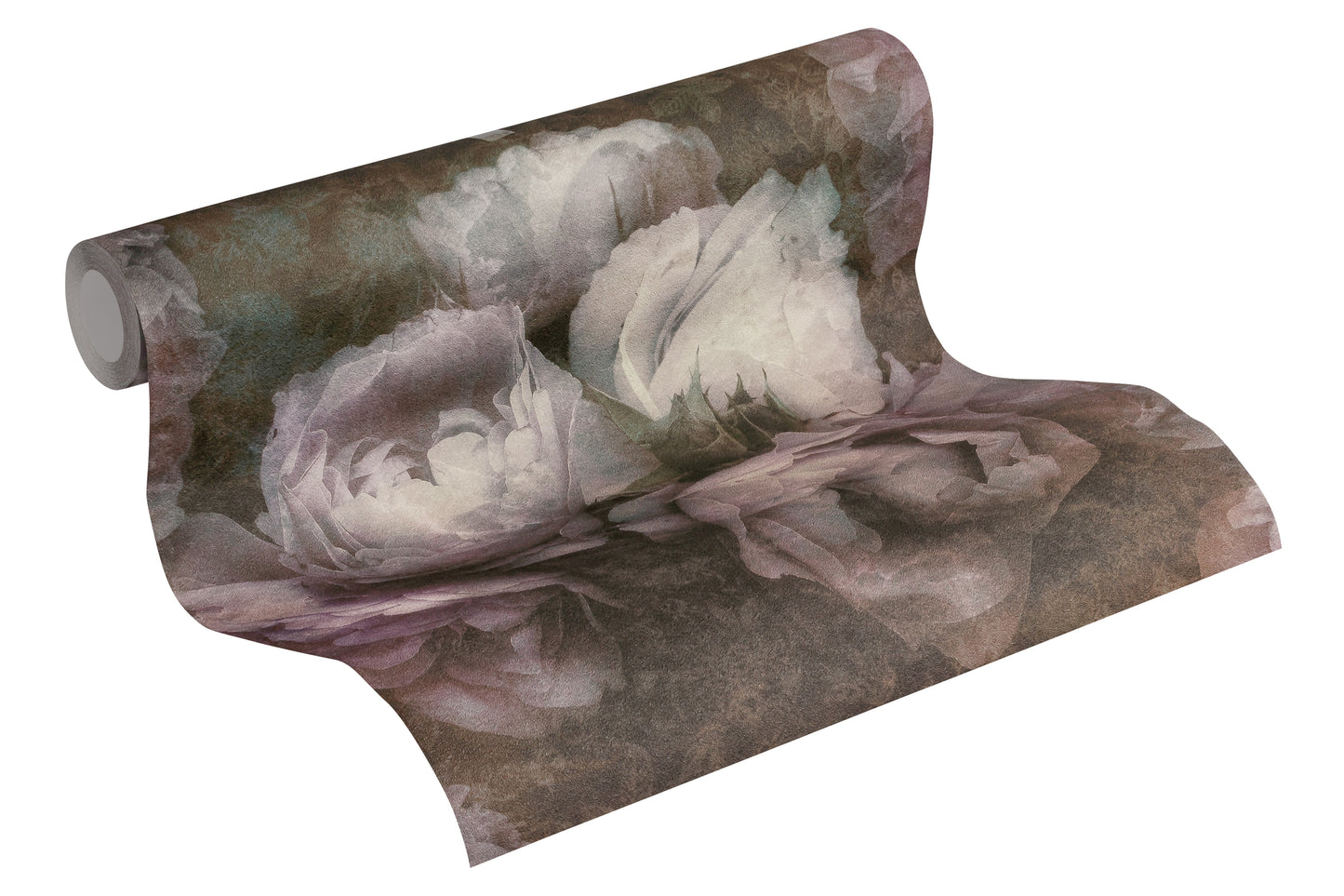 Livingwalls Blumen Vinyl Tapete New Walls Romantic Drea Violett Grau Wandtapete