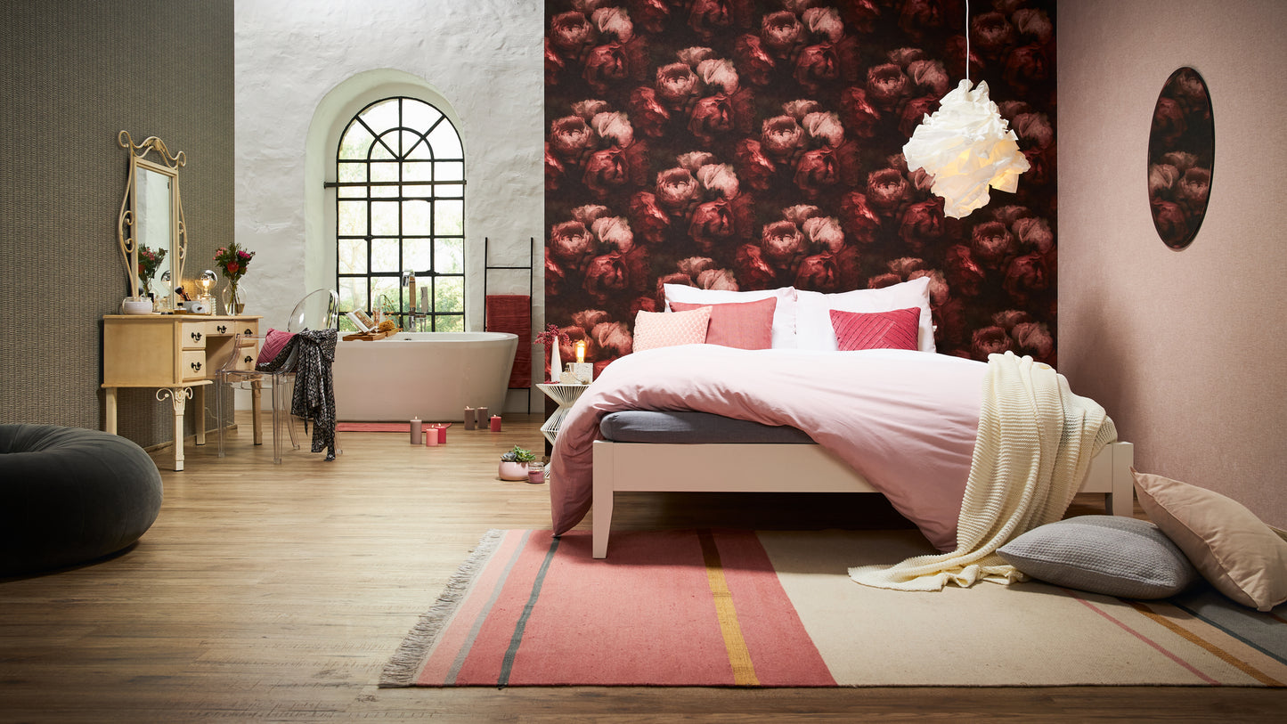 Livingwalls Blumen Vinyl Tapete New Walls,Romantic Drea Rot Wandtapete