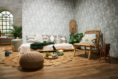 Livingwalls Dschungel Vinyl Tapete New Walls,Cosy & Rela Grün Palmen Wandtapete