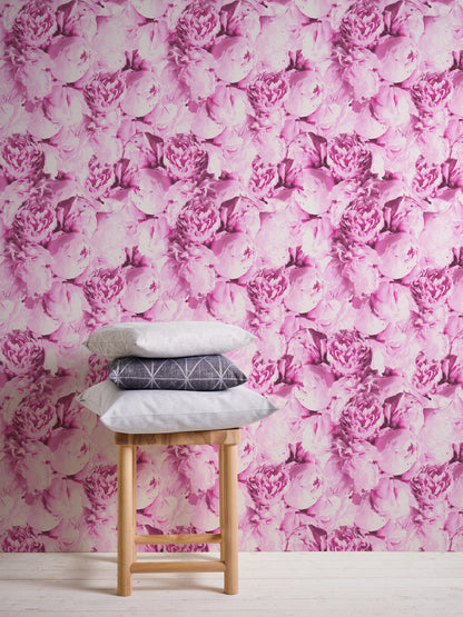 A.S. Création Blumen Vinyl Tapete Neue Bude  2,Romantic Flower Rosa Wandtapete