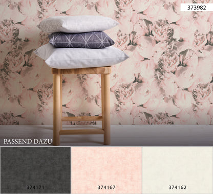A.S. Création Blumen Vinyl Tapete Neue Bude  2,Romantic Flower Rosa Wandtapete