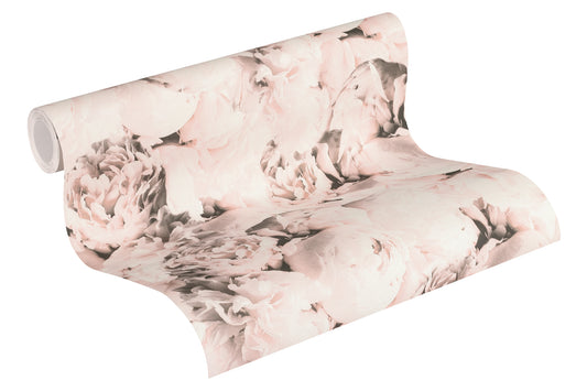 A.S. Création Blumen Vinyl Tapete Neue Bude  2,Romantic Flower Rosa Wandtapete