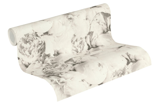 A.S. Création Blumen Vinyl Tapete Neue Bude  2,Romantic Flower Beige Wandtapete