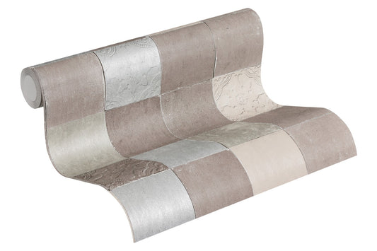 Fliesentapete Grau Vliestapete 374063 Wandtapete A.S. Création Tapete