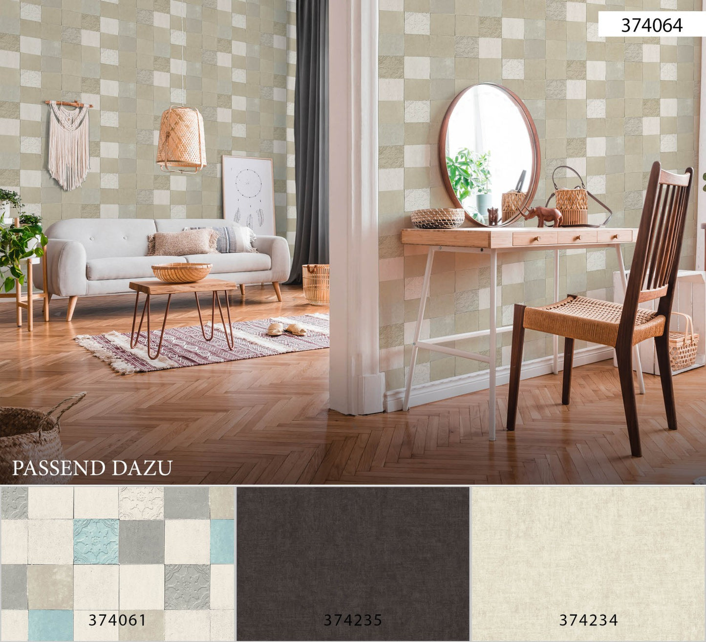 Fliesentapete Creme Vliestapete 374064 Wandtapete A.S. Création Tapete