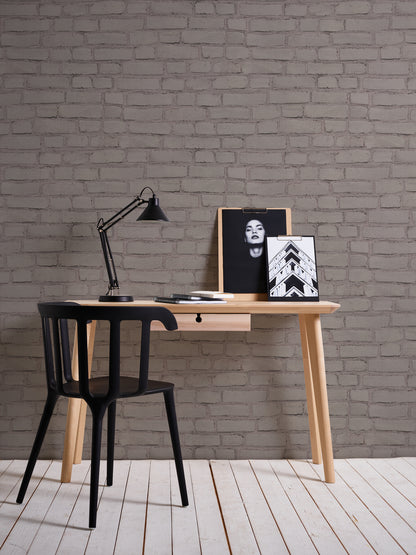 A.S. Création Stein Vinyl Tapete Neue Bude  2,Stones & Structur Grau Wandtapete
