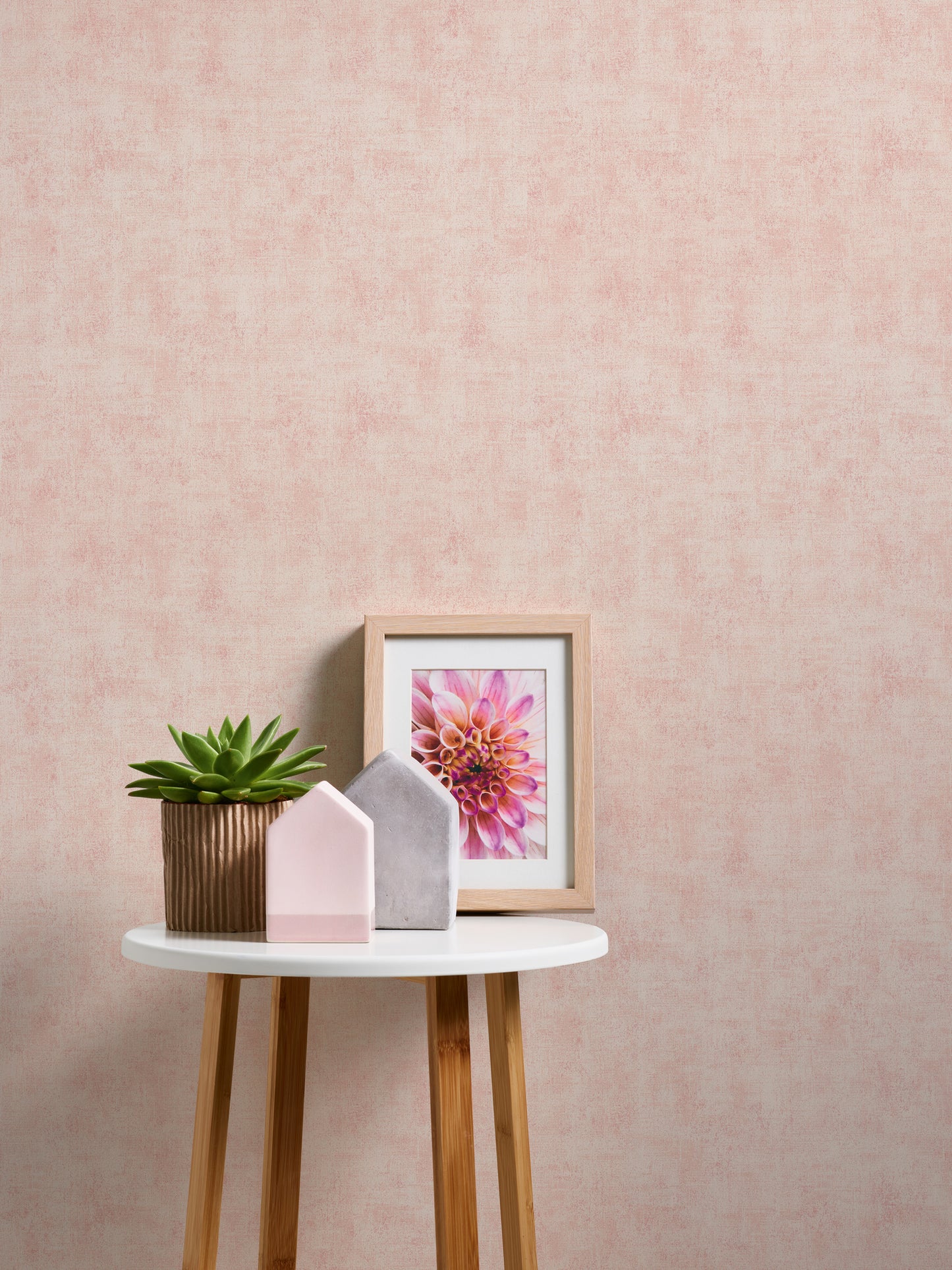 A.S. Création Uni Vinyl Tapete Neue Bude 2.0 Rosa Wandtapete Unitapete