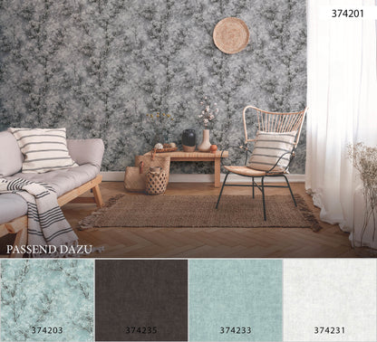 Livingwalls Wald Vinyl Tapete New Walls,Cosy & Rela Grau Wandtapete Waldtapete